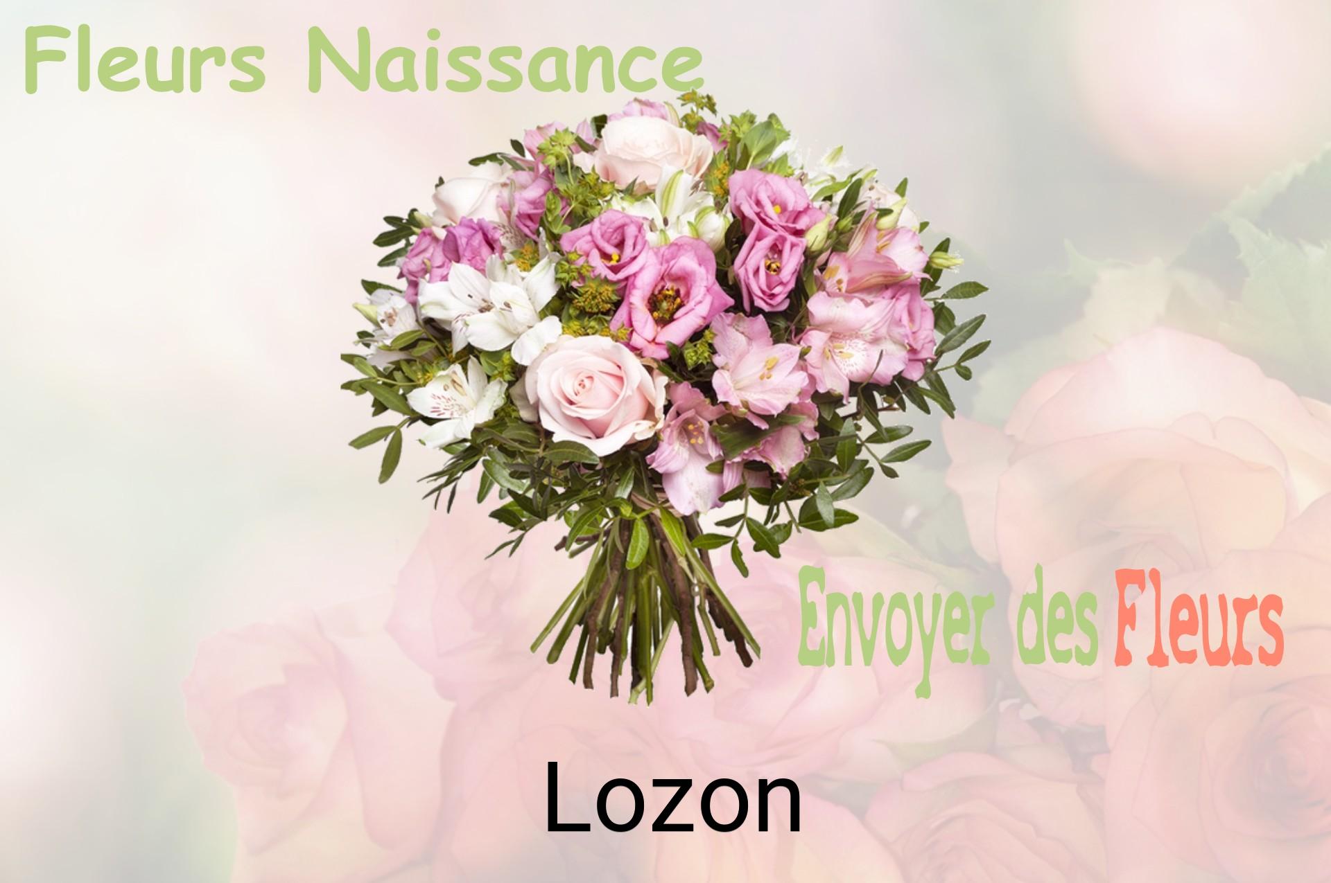 Bouquet de fleurs de naissance livré à Lozon